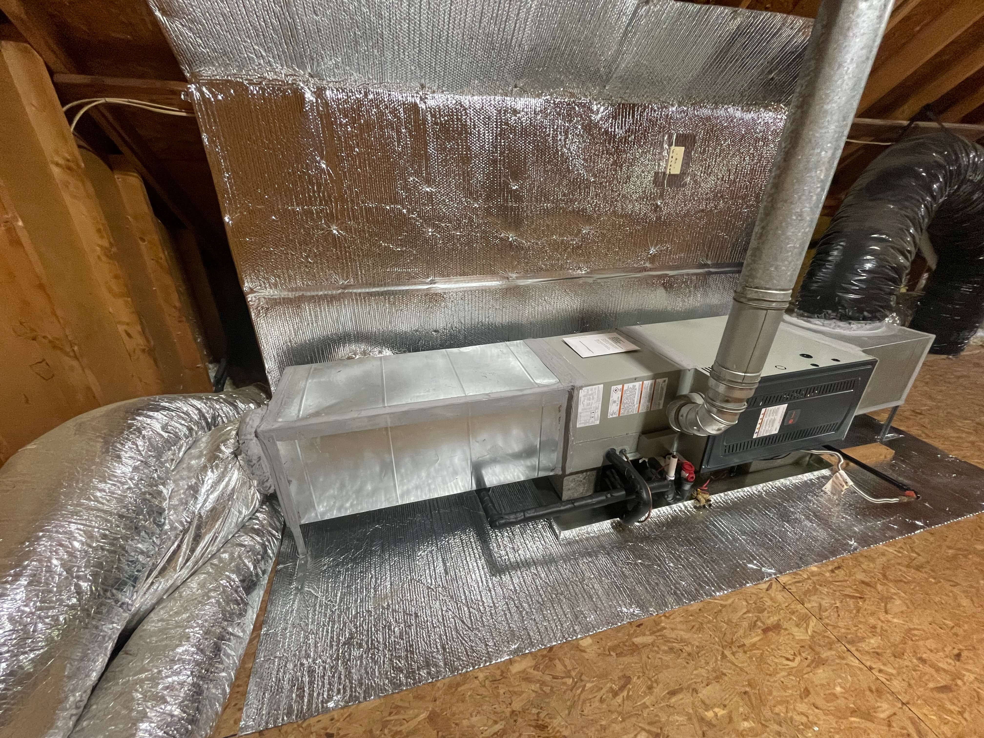 Attic furnace installation